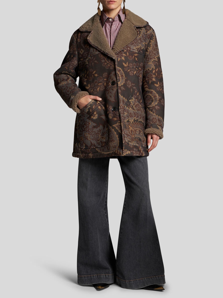 PRINTED SHEARLING JACKET - 2