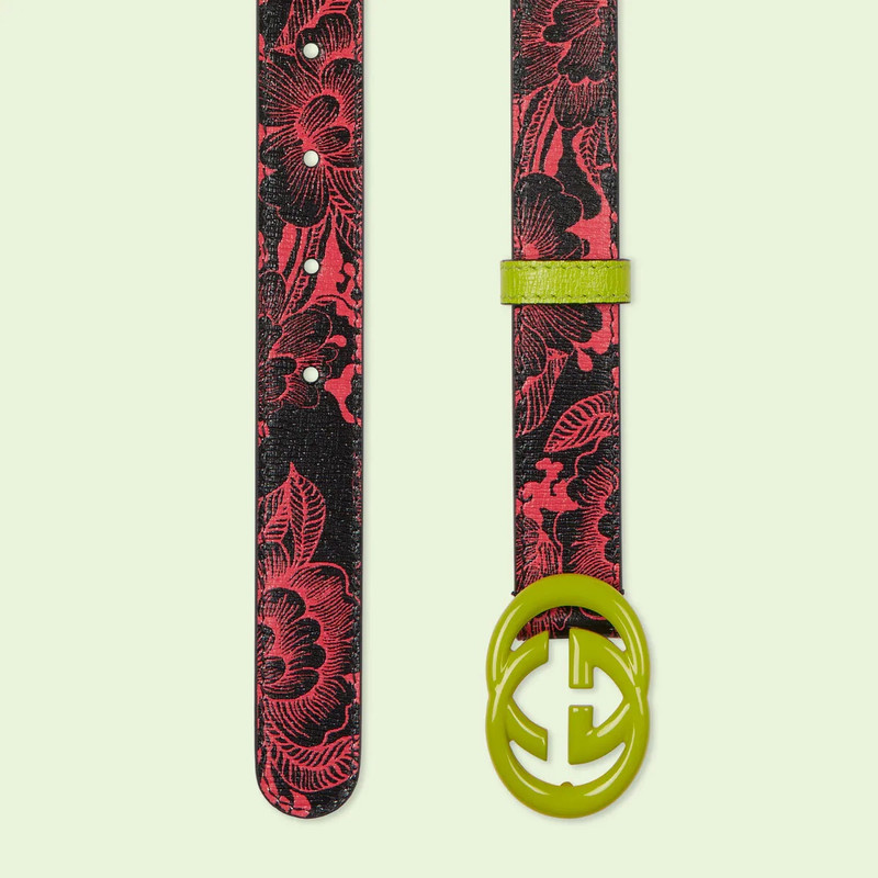 GUCCI Floral belt with Interlocking G outlook