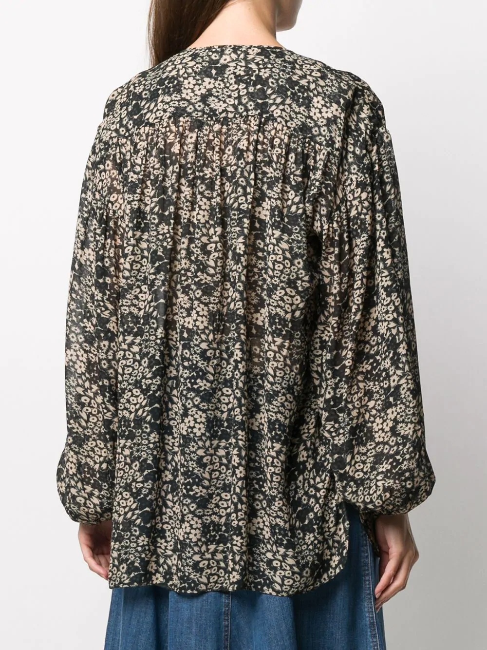 floral-print blouse - 7