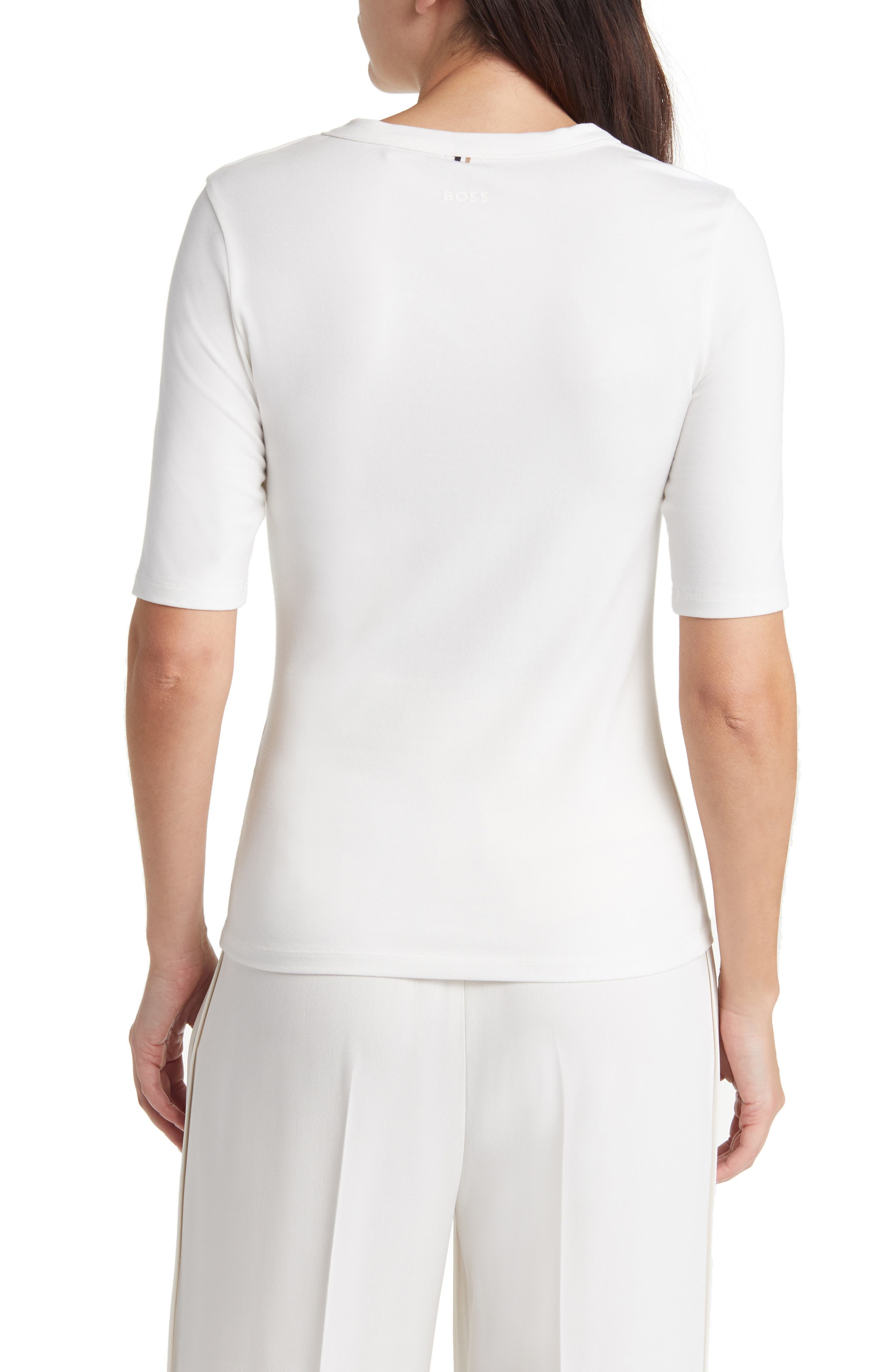 BOSS Efita Short Sleeve T-Shirt in Open Wht at Nordstrom - 2