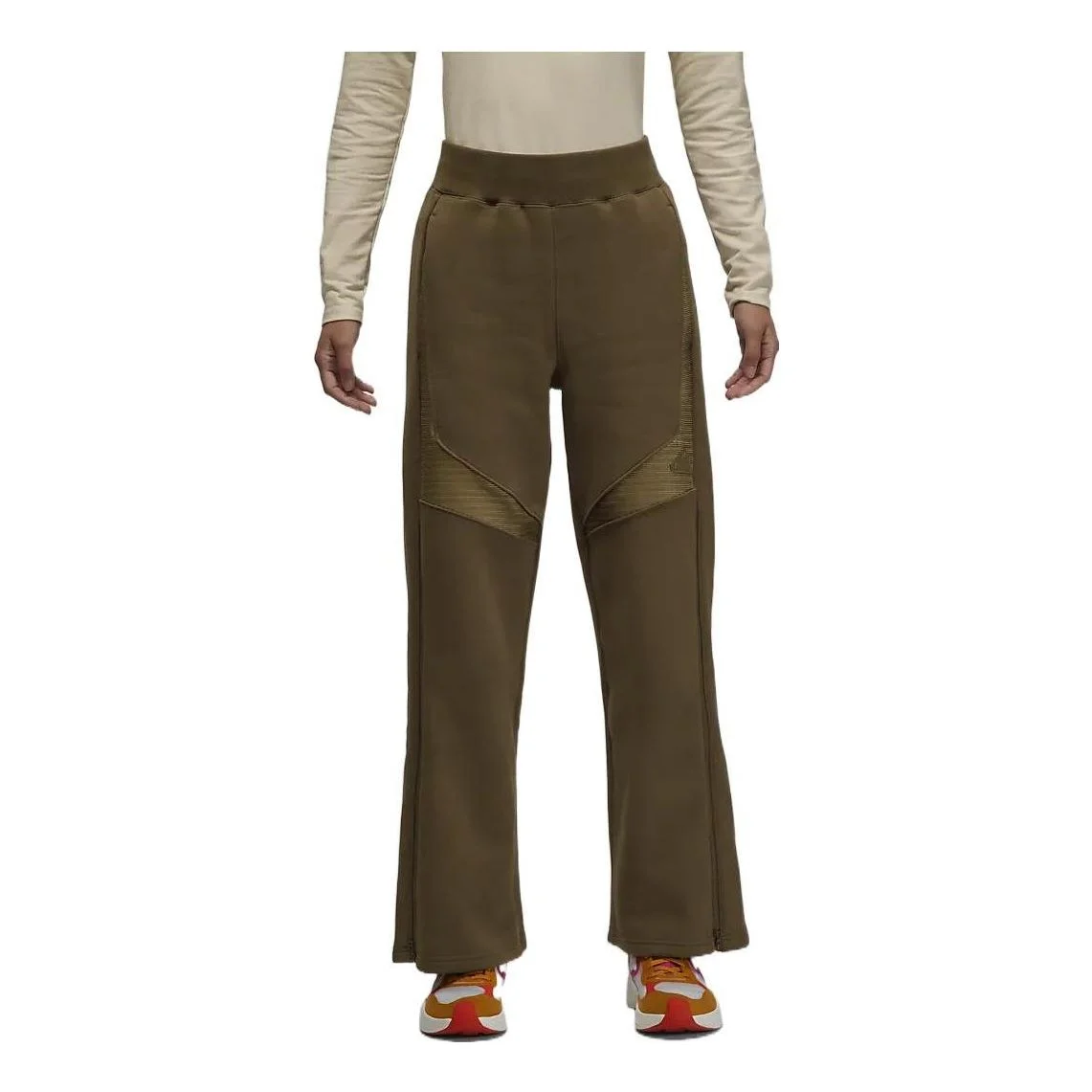 (WMNS) Air Jordan Knit Sweatpants 'Olive Green' DV1259-385 - 1