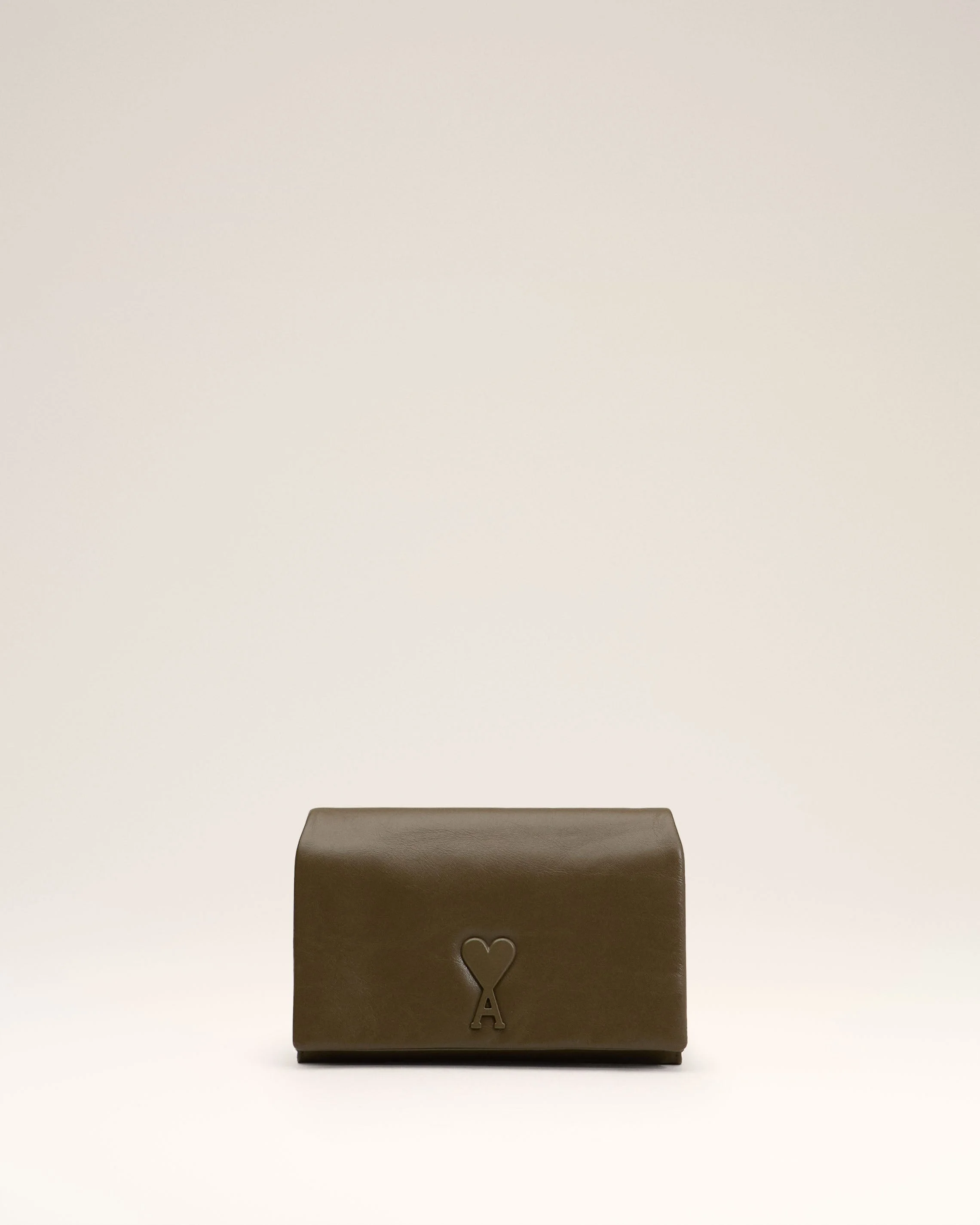KHAKI LEATHER VOULEZ-VOUS WALLET STRAP - 1