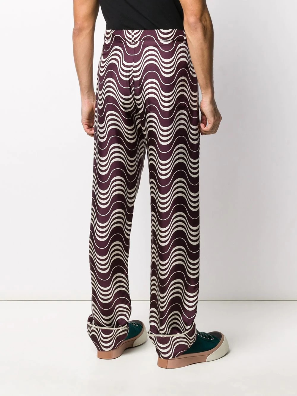 swirly print trousers - 4