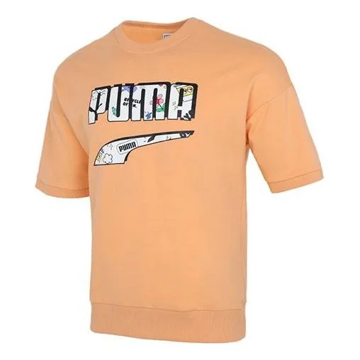 PUMA Logo Essentials T-Shirt 'Orange White' 532041-36 - 1