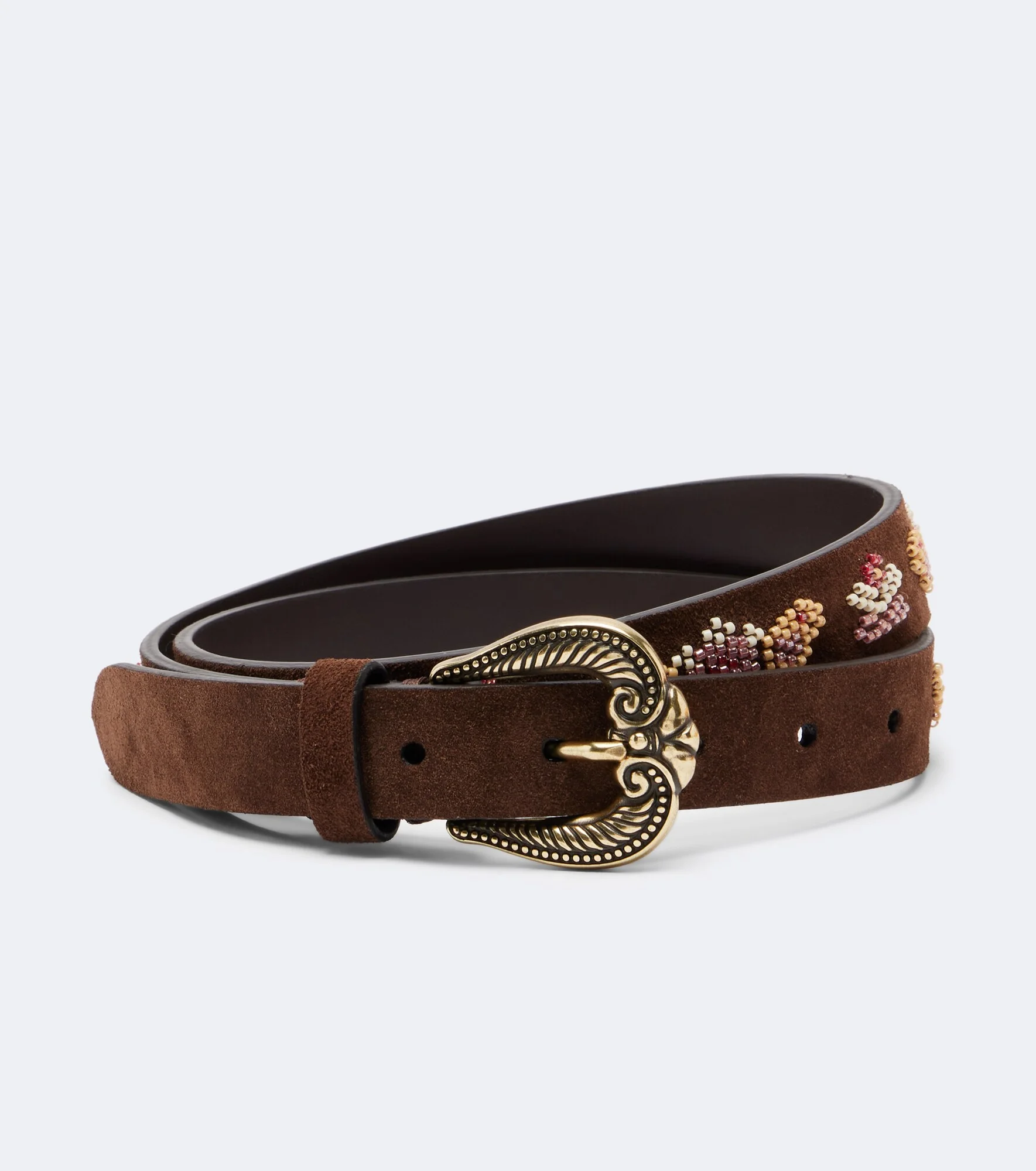 Beaded suede belt - 1