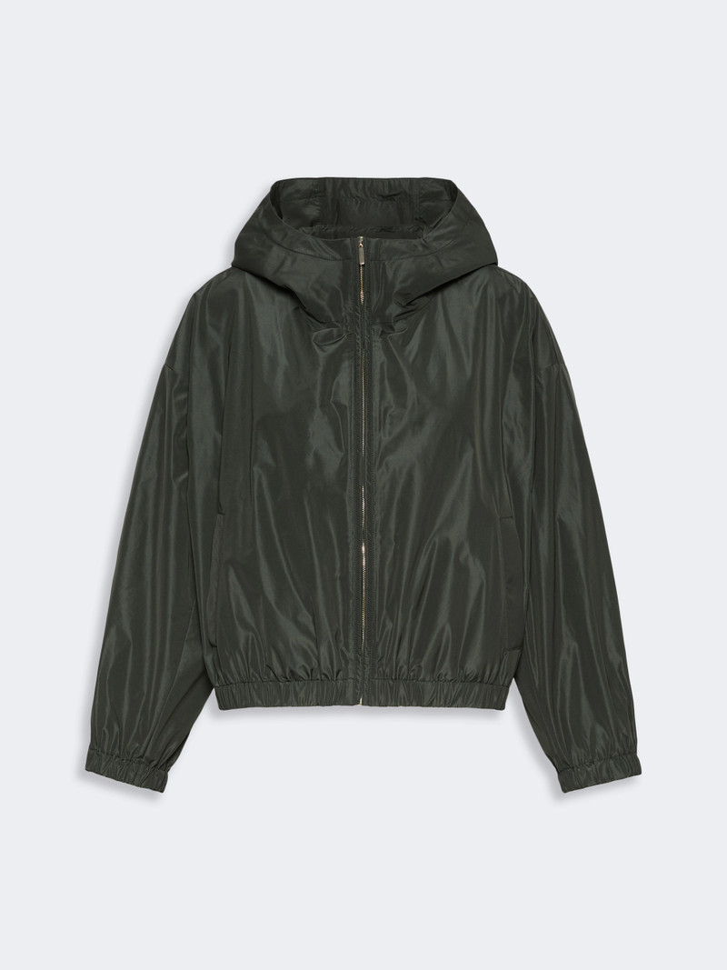 ELISEO Water-repellent taffeta hooded jacket - DARK GREEN 1