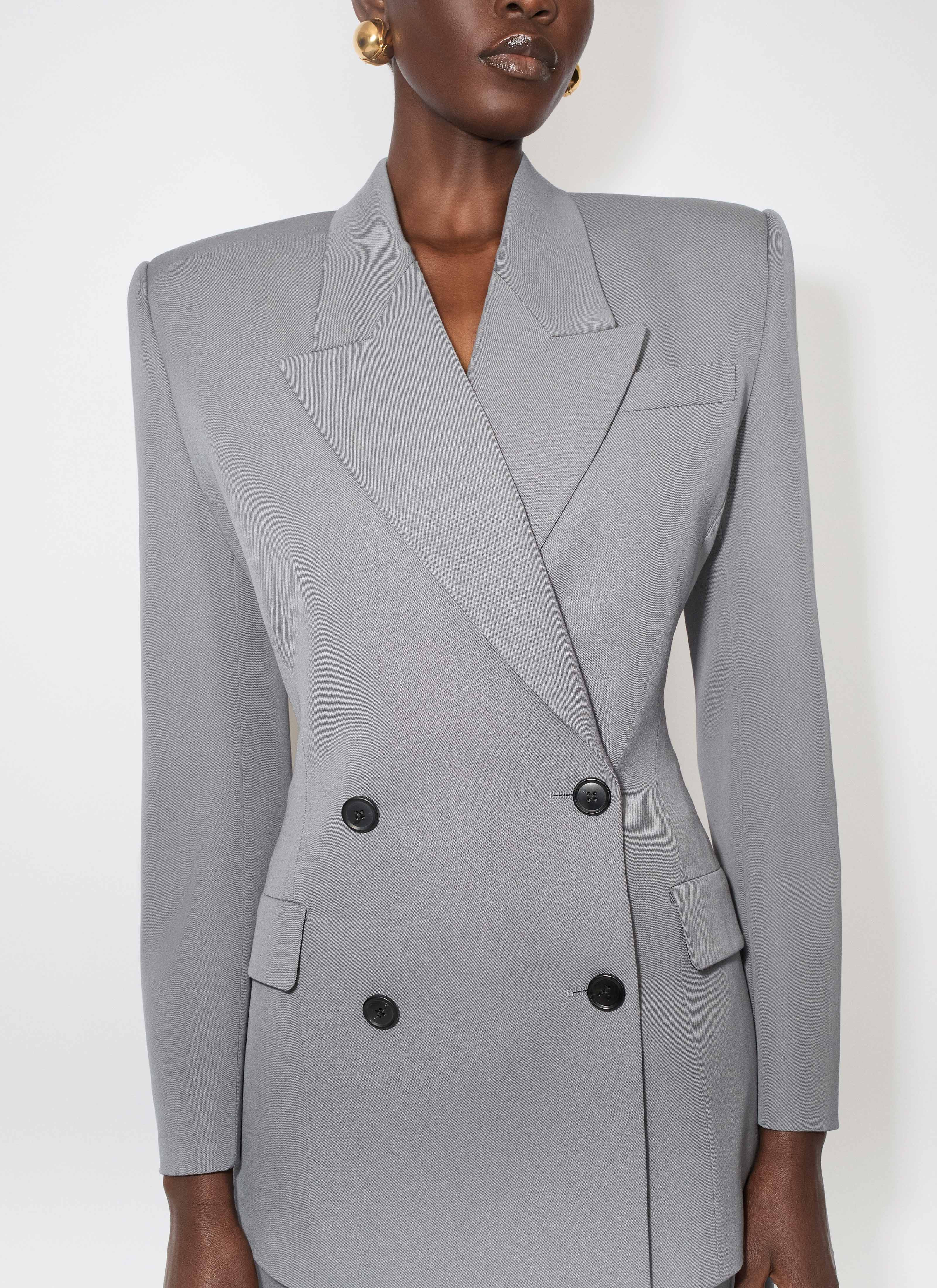 WOOL GABARDINE TAILORED JACKET - 5