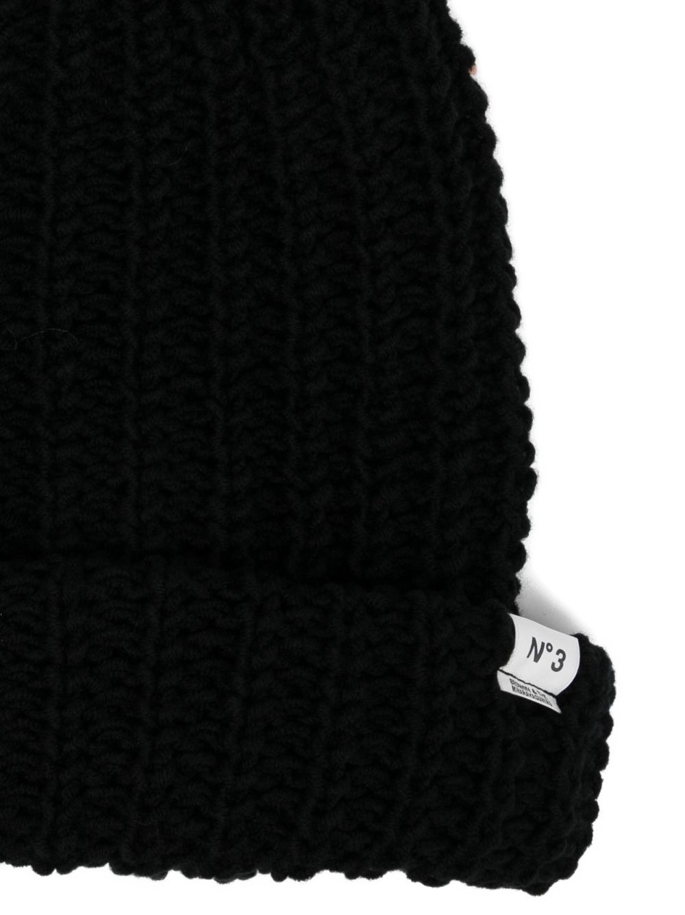 cable-knit beanie - 3