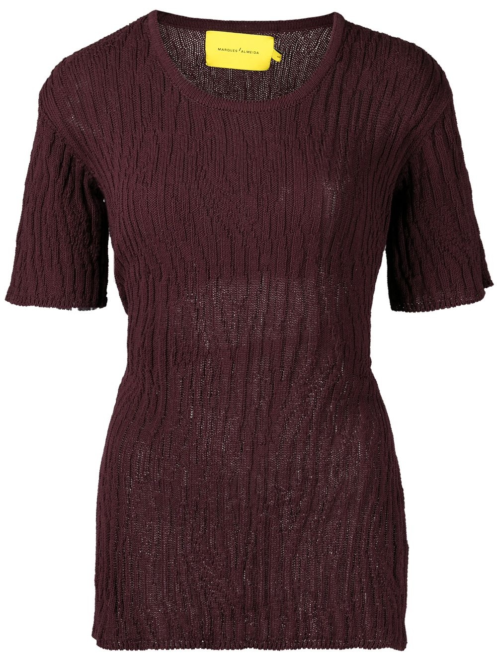 tie-fastening open-back T-shirt - 1