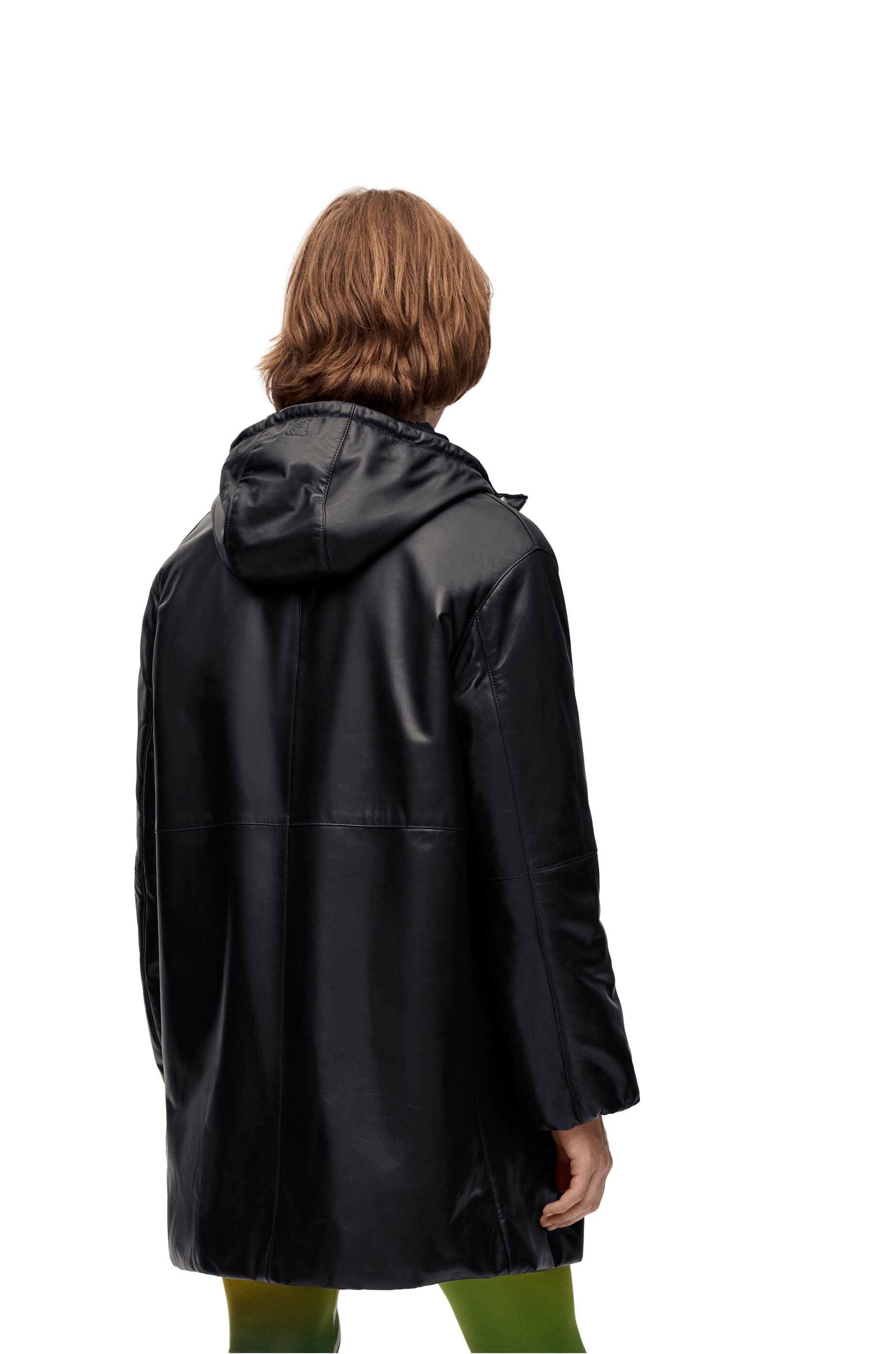 Hooded puffer coat in nappa - 4