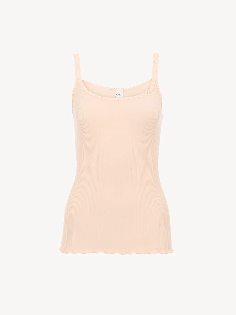 FITTED TANK TOP IN COTTON - 1