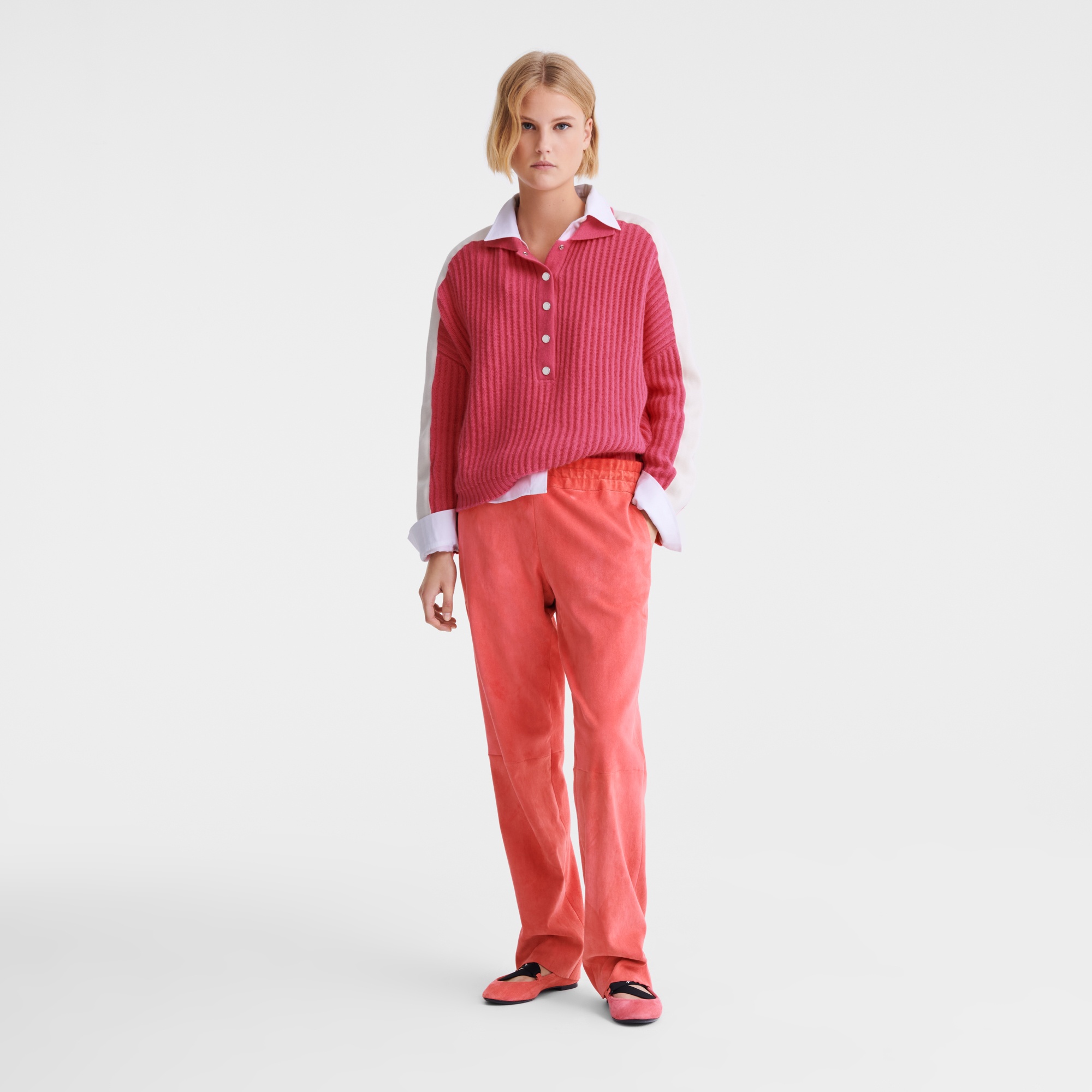 Polo collar jumper Pink - Knit - 2