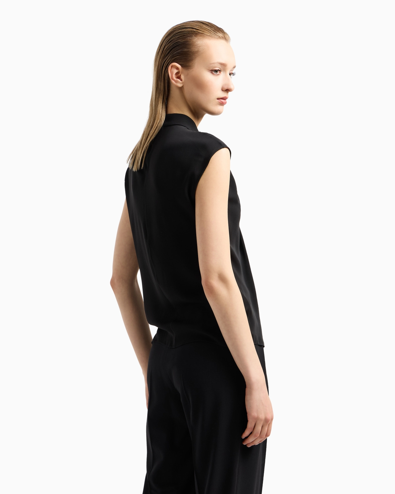 BLOUSE IN WASHED SILK DOUBLE GEORGETTE - 3