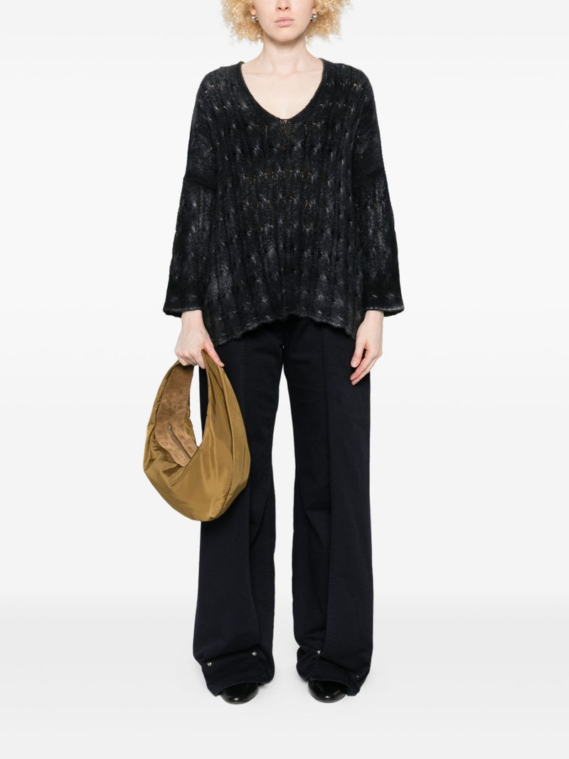 Avant Toi V-neck cable-knit sweater outlook