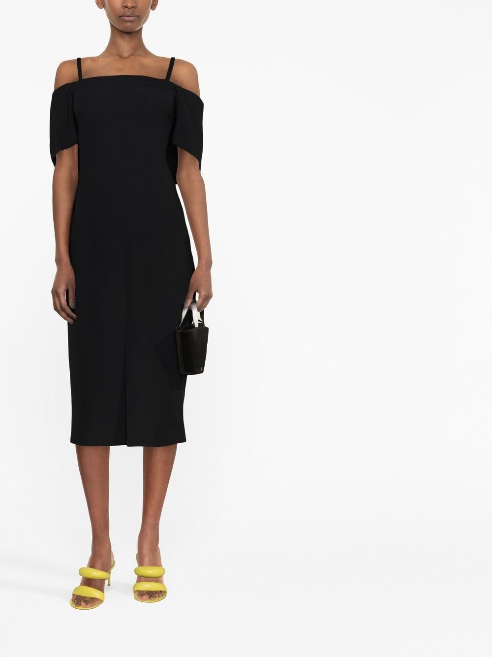 off-shoulder midi dress - 2