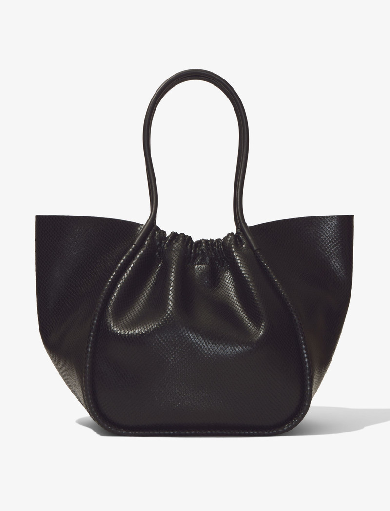 Carved Python XL Ruched Tote 4