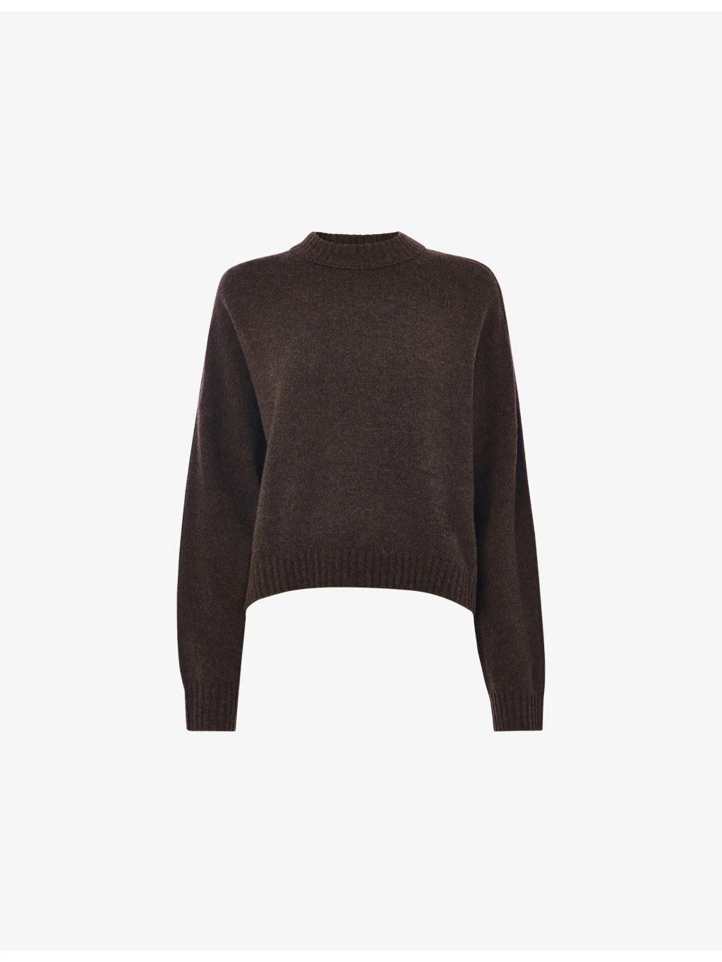 Curved-Hem Regular-Fit Wool Jumper - 1