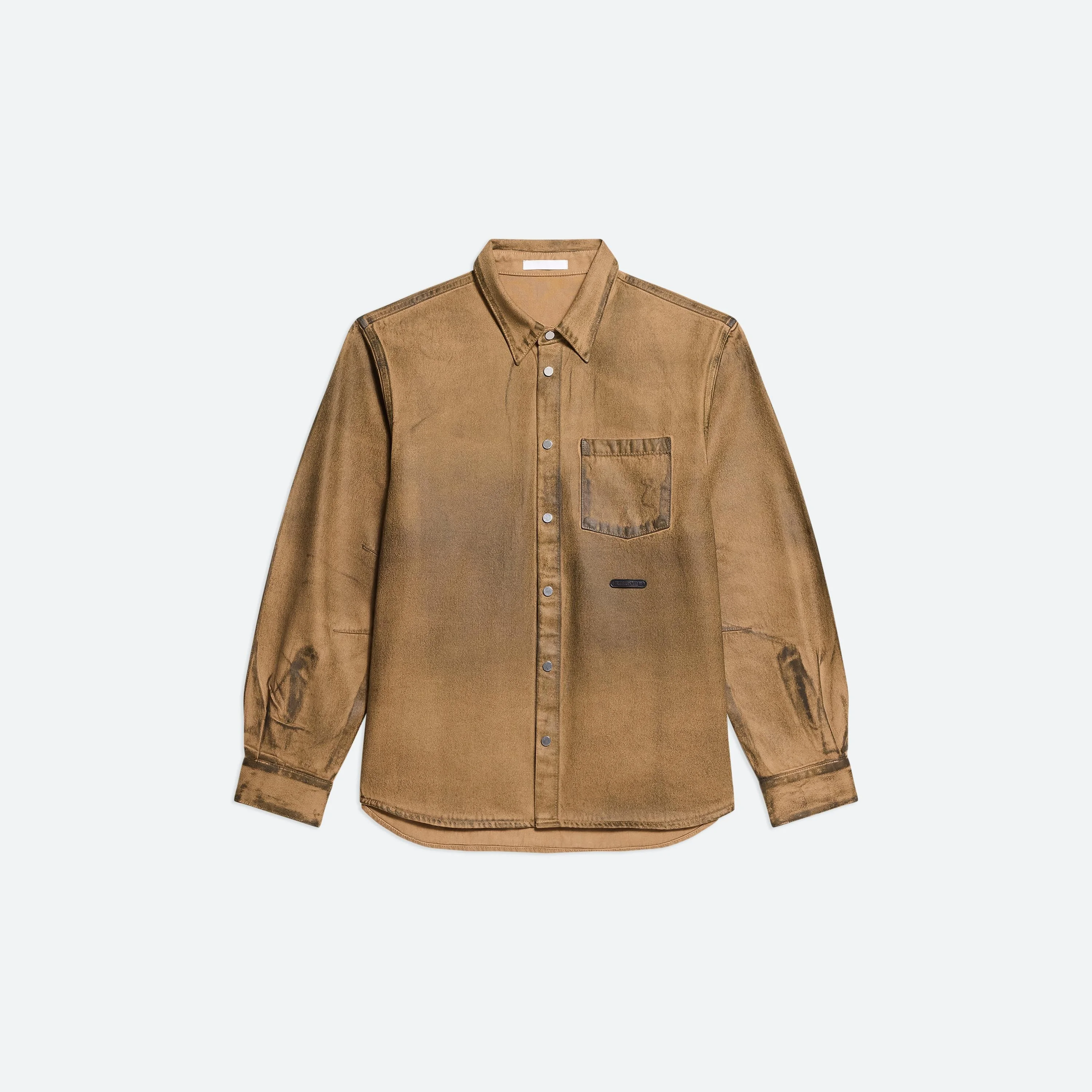 CURVED CLASSIC WAXED DENIM SHIRT - 1