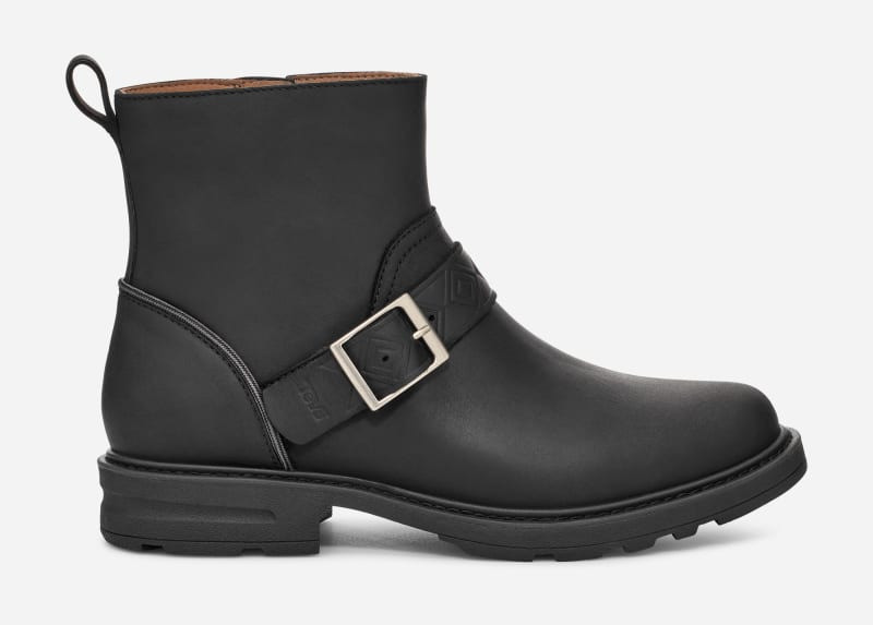 Women's Rowena Buckle Boot in Black/Metallic Silver 1