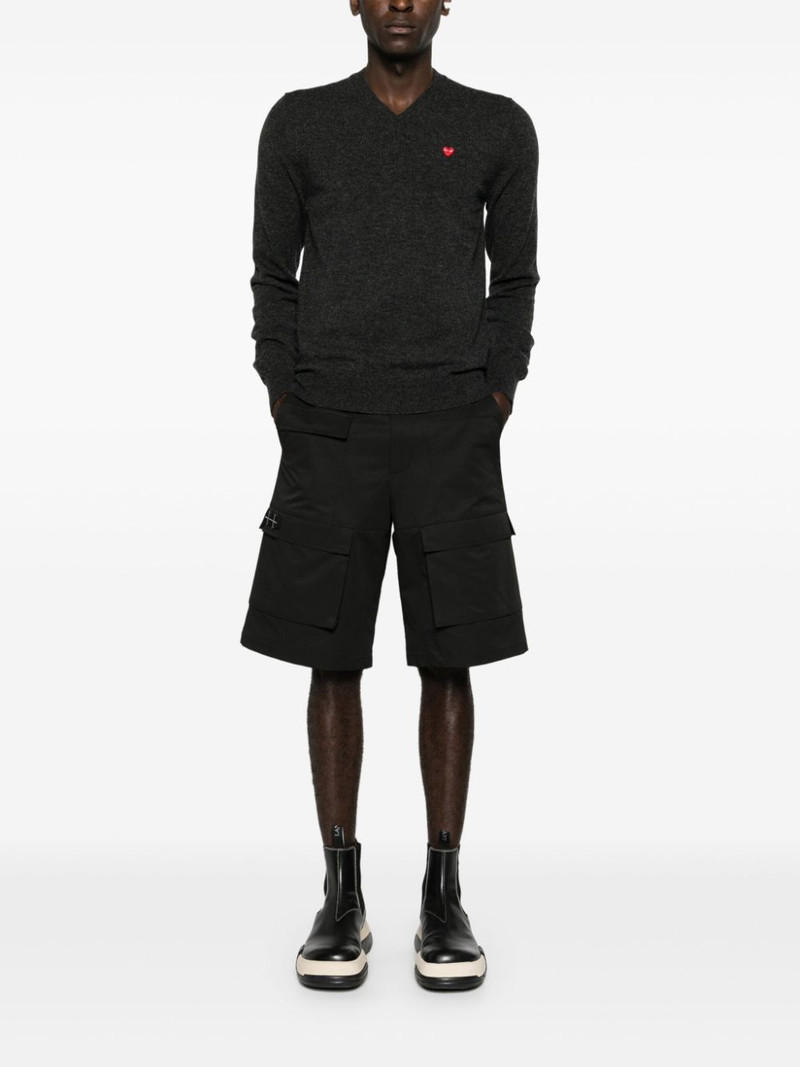 Comme des Garçons PLAY heart-patch wool jumper outlook