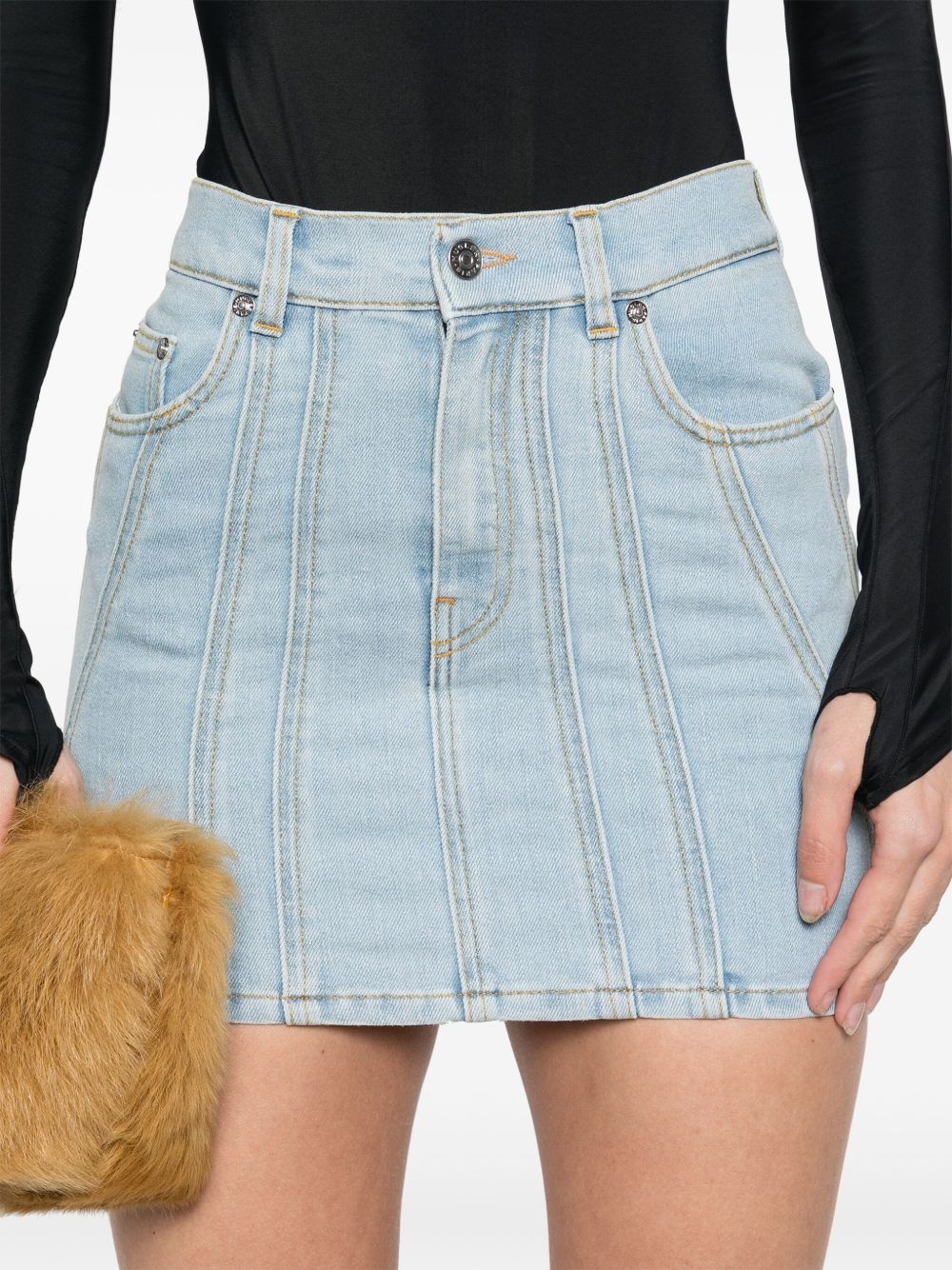 spiral-detail mini skirt - 5