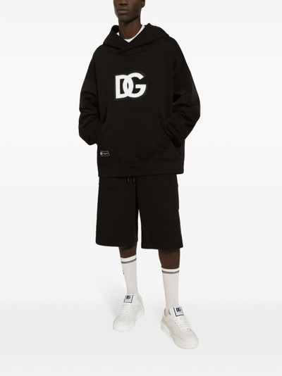 Dolce & Gabbana logo-appliquÃ© jersey hoodie outlook