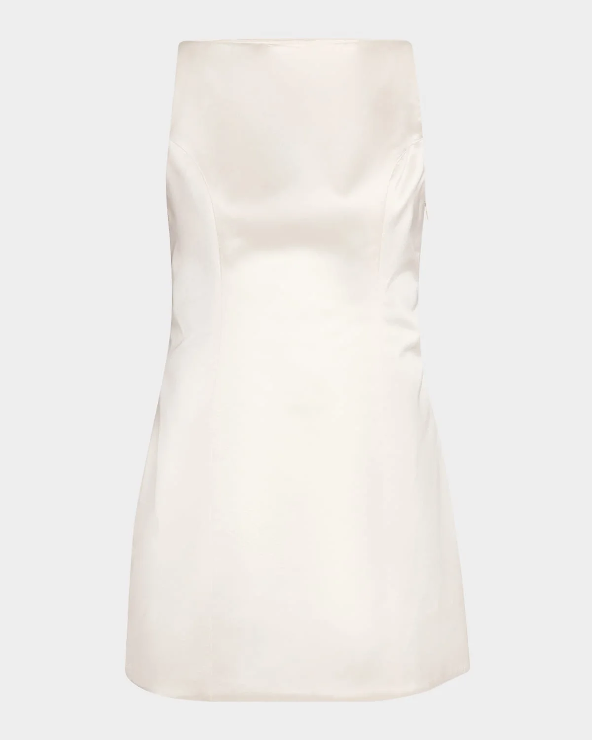 Livie High-Neck Satin Mini Dress - 1