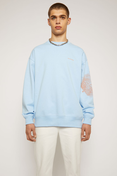 Acne Studios Mandala print sweatshirt ice blue outlook