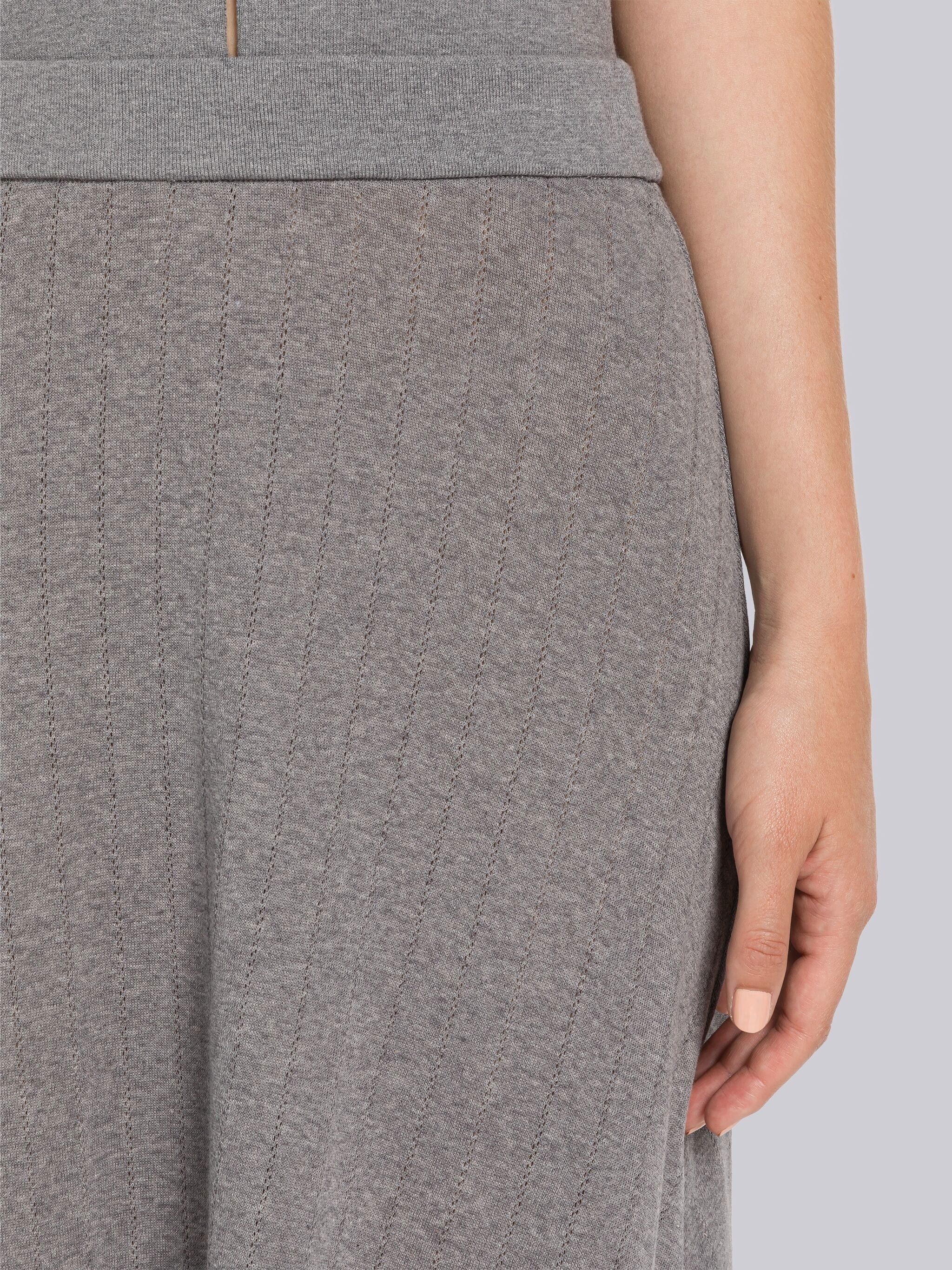 Pointelle Rib Below the Knee Skirt - 5