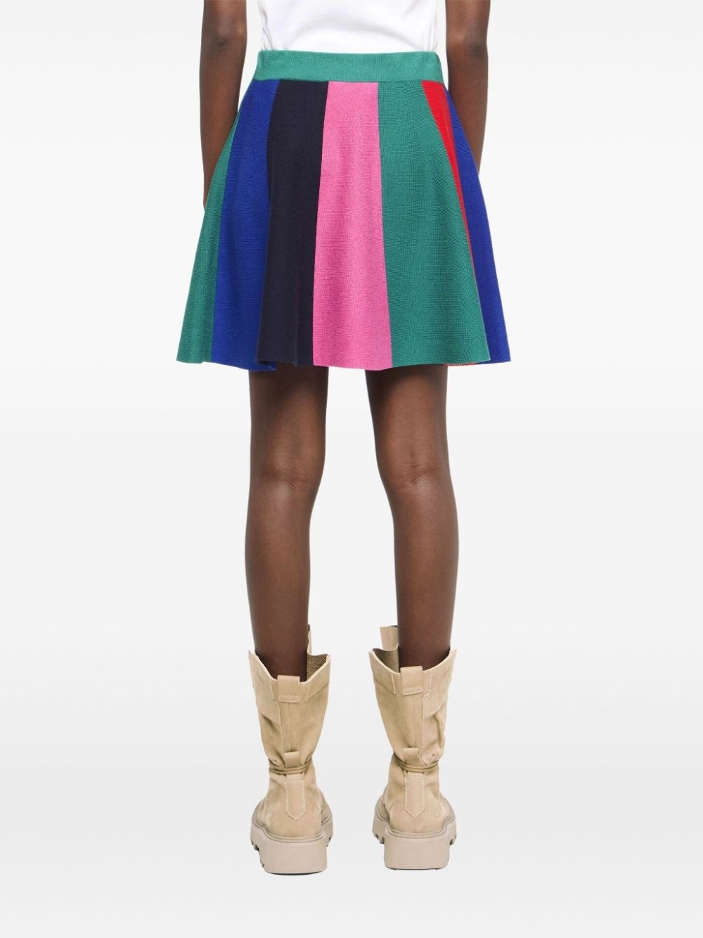 PANELLED SCARF-KNIT SKIRT - 3