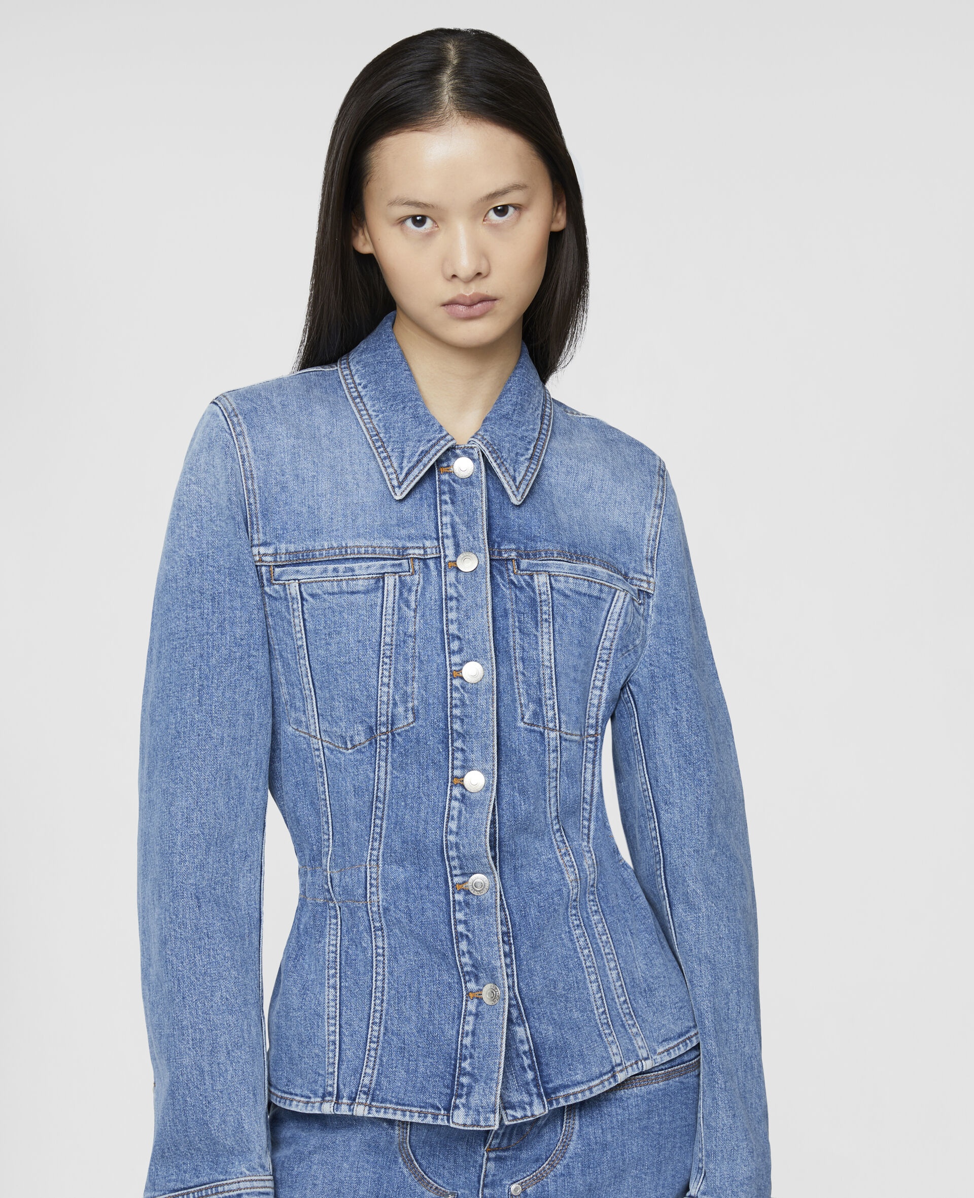 Waisted Denim Jacket - 4
