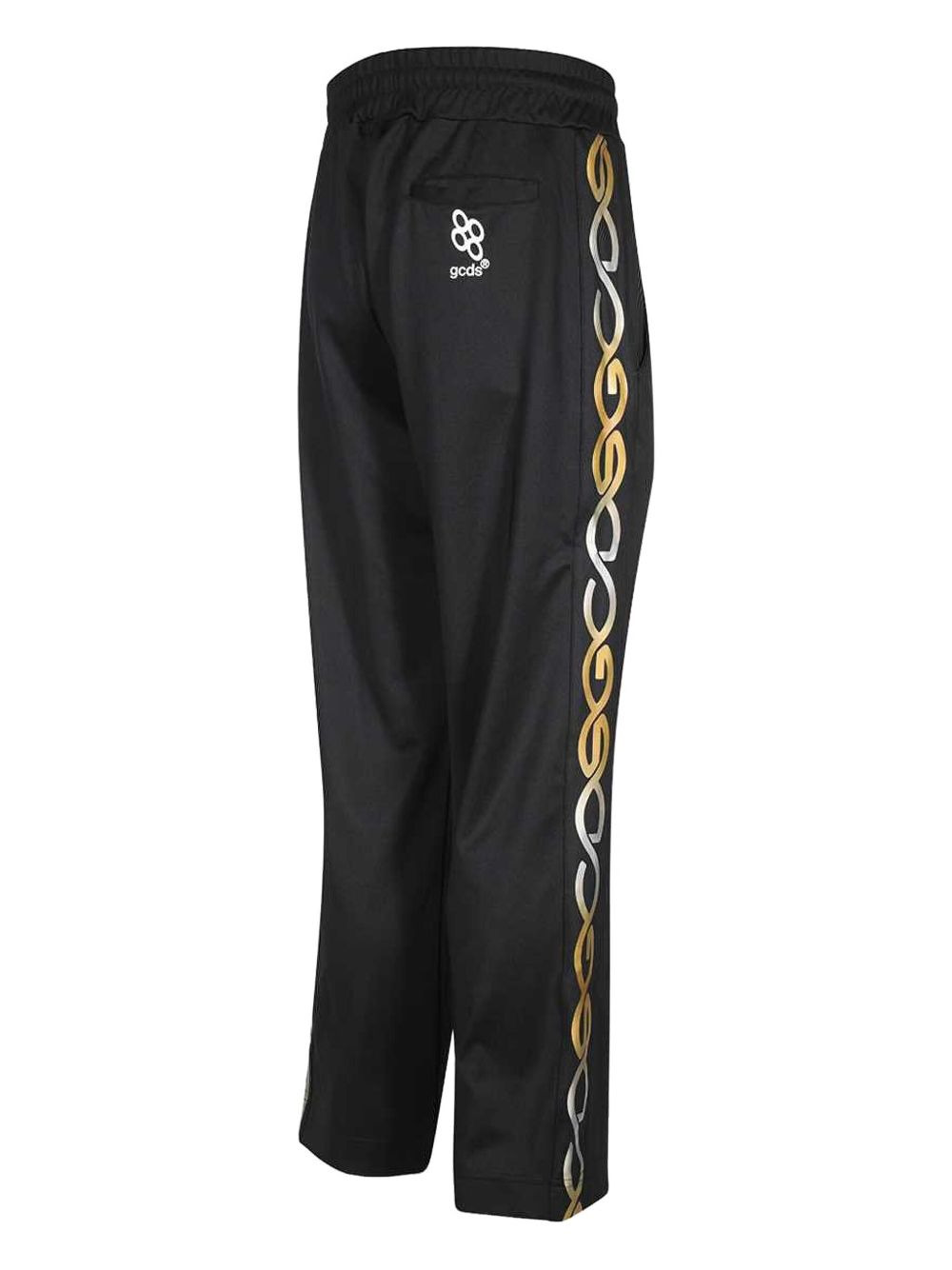 chain-print elasticated-waistband track pants - 3