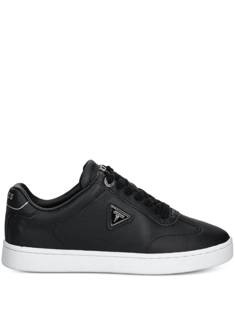 leather triangle-logo sneakers 1