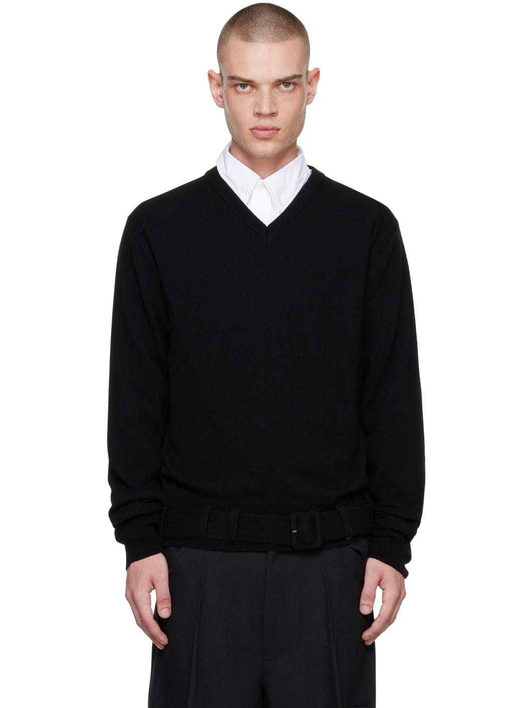 Black Belted Sweater - 1