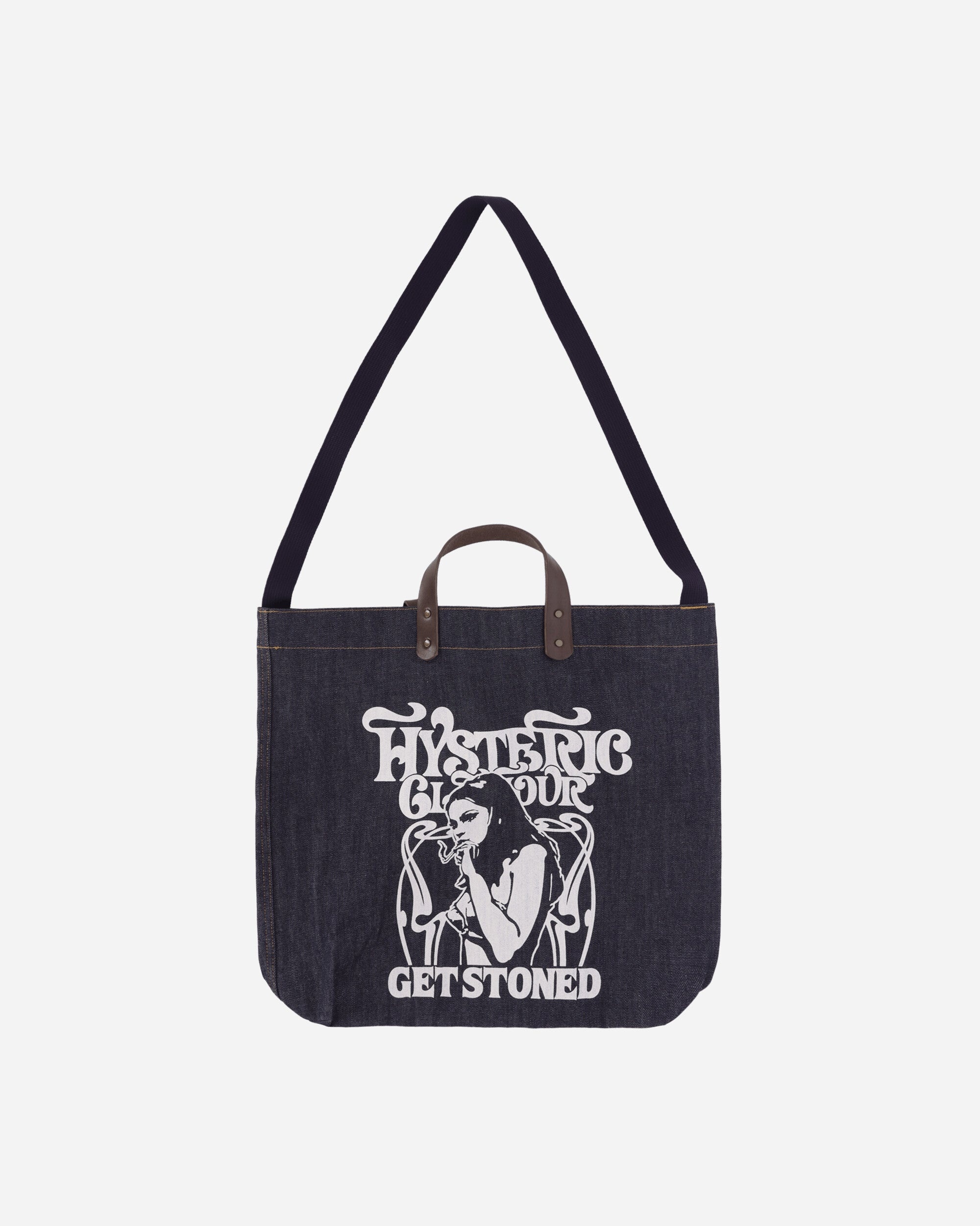 Smoking Girl Tote Bag Indigo - 2