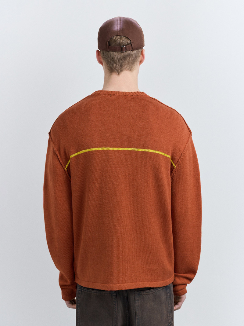 Mercury Crew Knit Rust 5