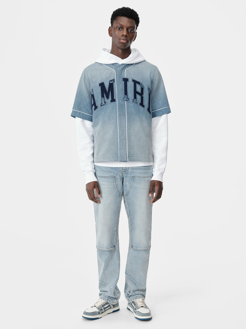 AMIRI AMIRI SUNFADED BASEBALL SHIRT outlook