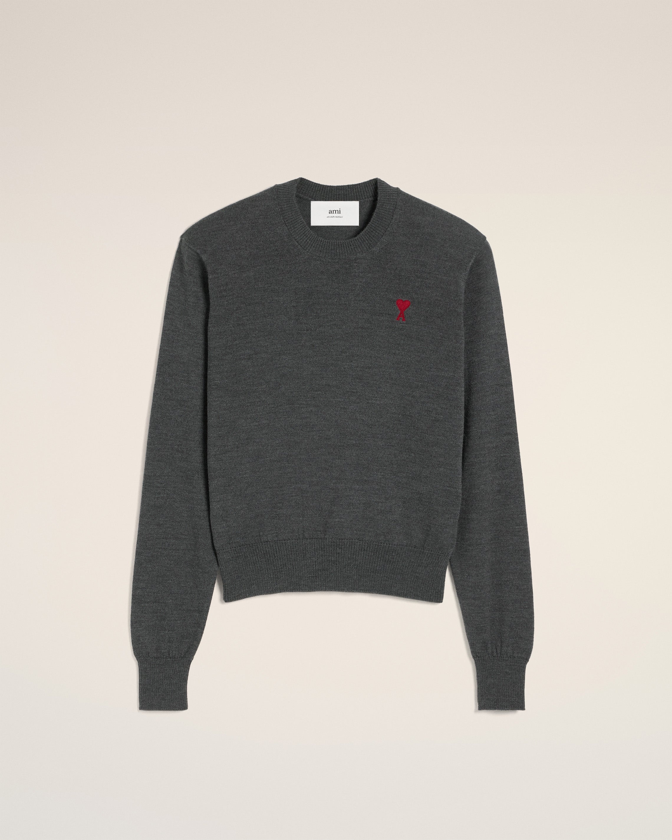 RED AMI DE COEUR CREW NECK SWEATER - 2