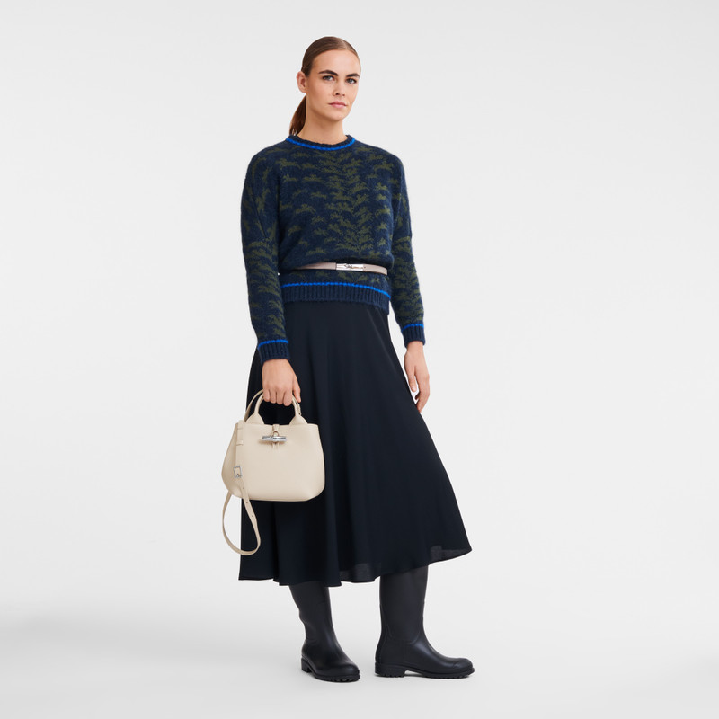 Longchamp Le Roseau S Handbag Paper - Leather outlook