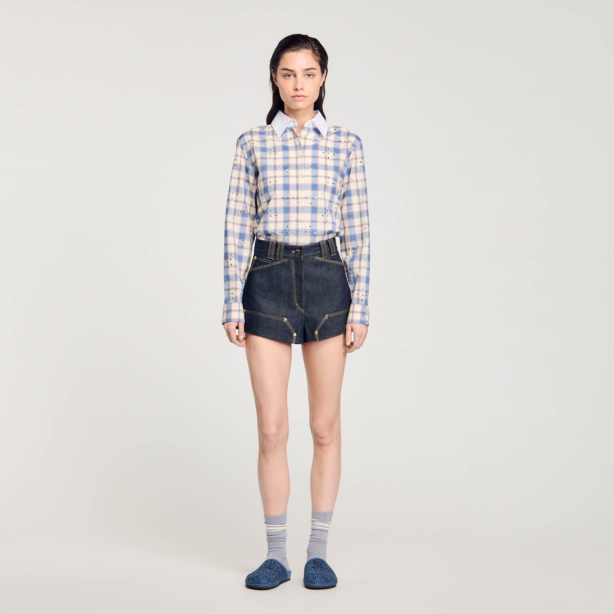 RAW DENIM SHORTS - 3
