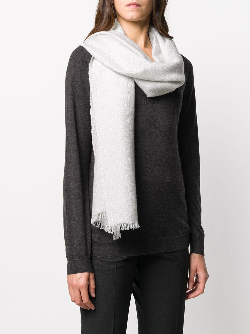 lightweight knit scarf - 2