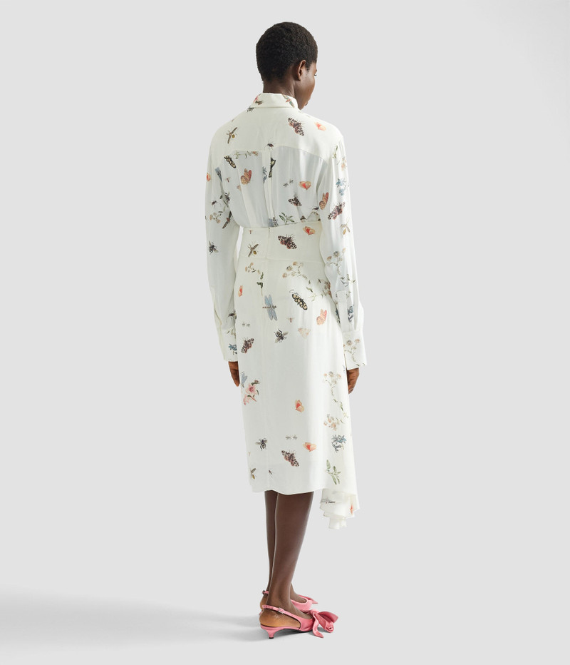 PRINTED CREPE DRAPED MIDI SKIRT 3