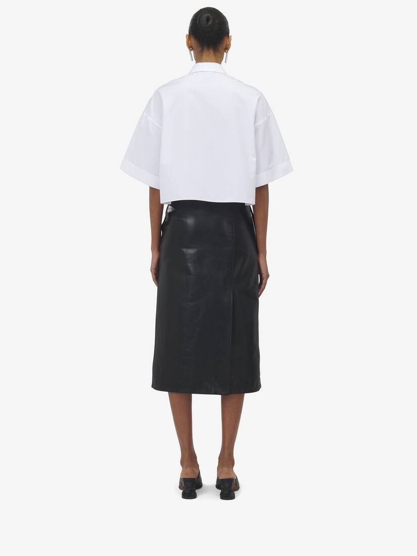 Cropped Boxy Military Shirt - 6