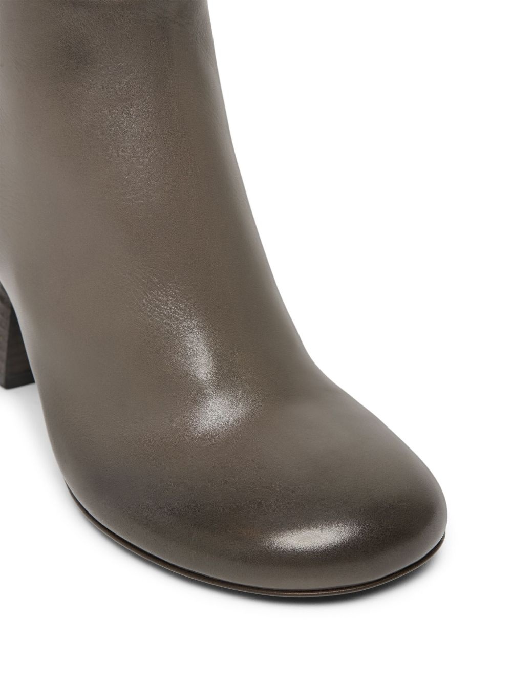 sculpted heel leather ankle boots - 4