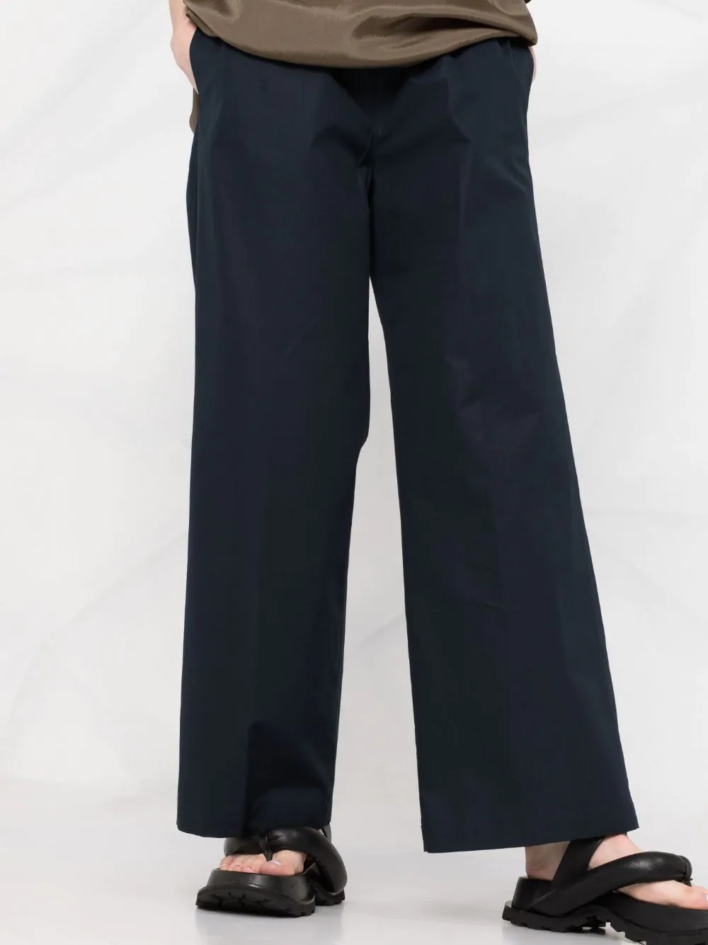 poplin straight-leg trousers - 5