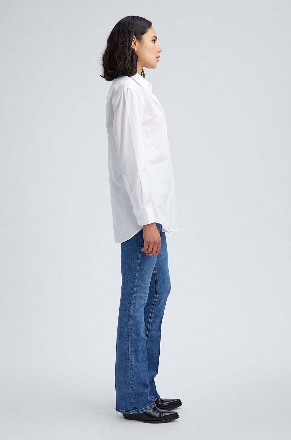 WHITE SLIM FIT BUTTON DOWN WITH POCKET - 2