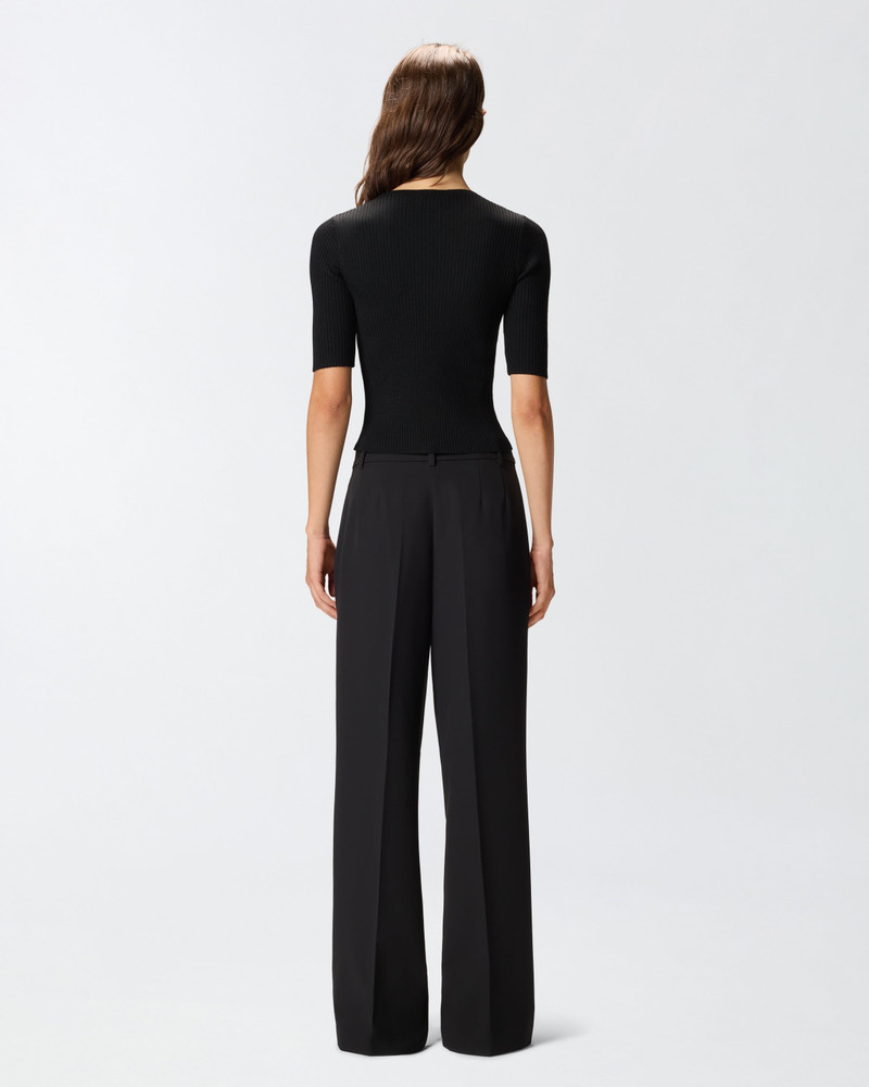 SHORT-SLEEVED WOOL SWEATER WITH LOGO 6