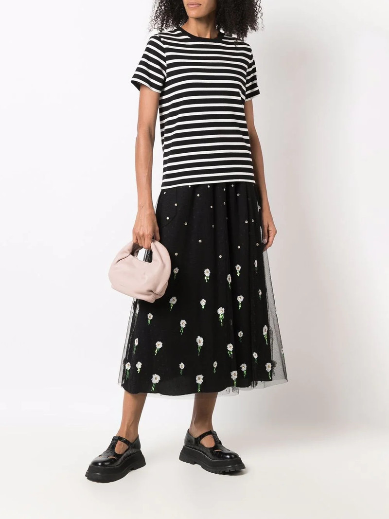 REDValentino embroidered-design high-waisted skirt outlook