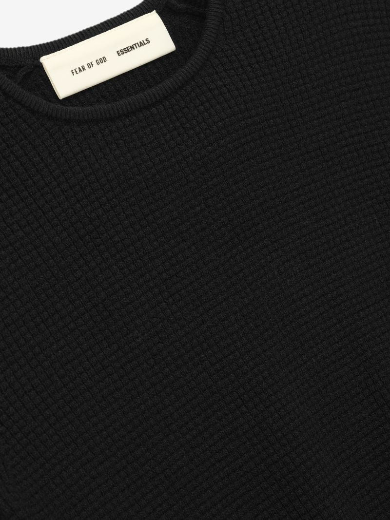 ESSENTIALS Womens Waffle Long Sleeve Top outlook