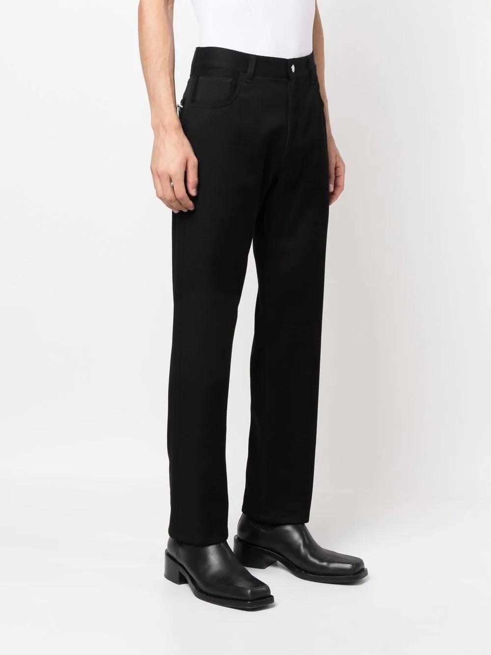 high-rise straight-leg trousers - 4